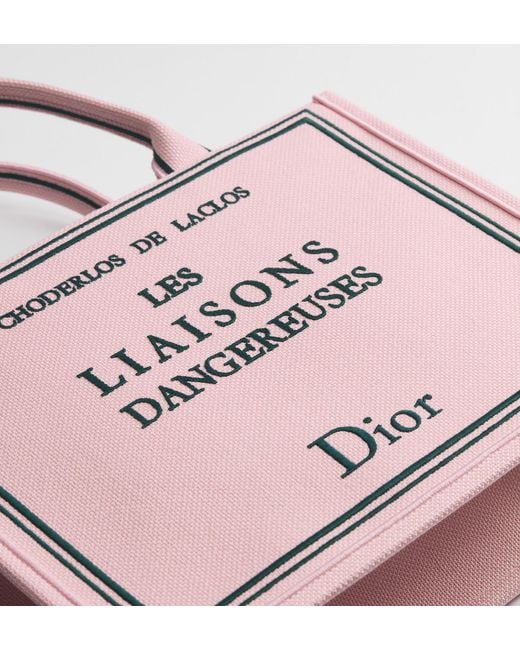 Dior Pink Medium Book Tote With Strap