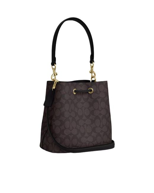 COACH Black Rowan Bucket Bag