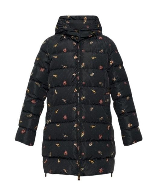 Etro Black Long-Sleeved Hooded Down Jacket