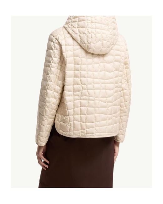 Moncler Natural Zip-Up Quilted Jacket