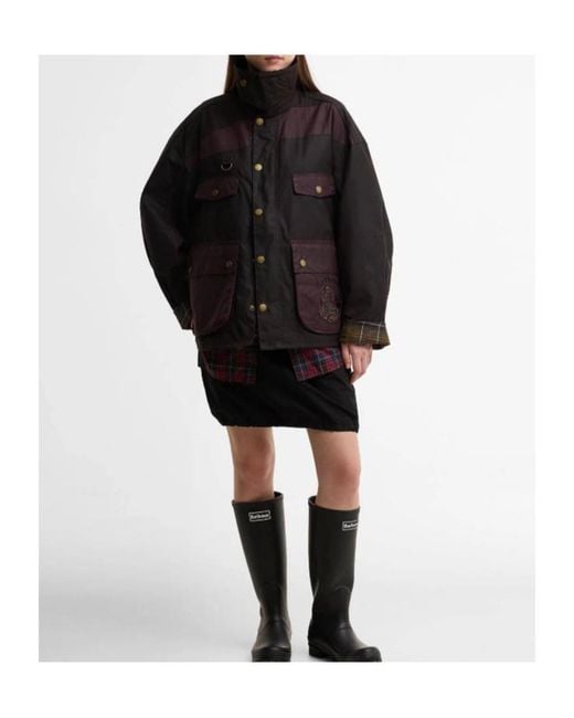 Barbour Black X Feng Chen Wang Porter Waxed Jacket for men