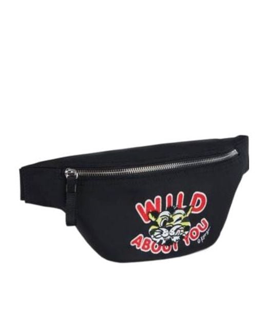 KENZO Black Wild Tiger Belt Bag for men