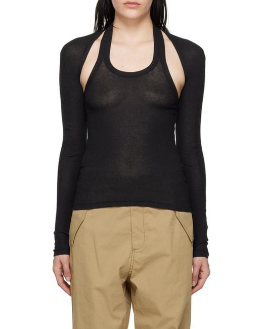 Dion Lee Black Modular Open-Back Top for men