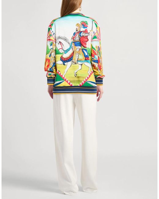 Dolce & Gabbana Blue Fleece Long Sleeve Crew Neck Sweatshirt