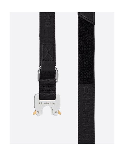Dior Black Logo Nylon Belt for men