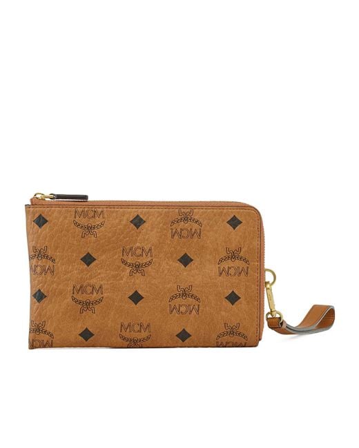 MCM Brown Ottomar Travel Pouch Bag for men