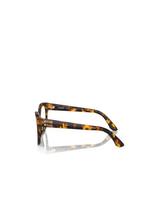 Miu Miu White Eyewear Square Frame Glasses