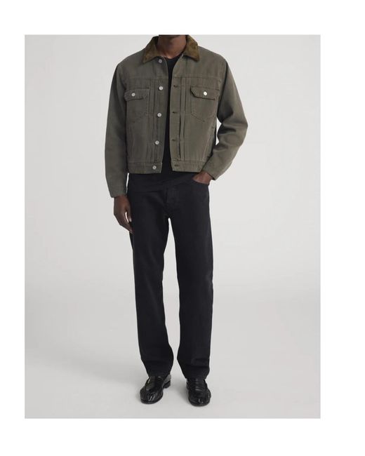 FRAME Green Chest-Pockets Collared Jacket for men
