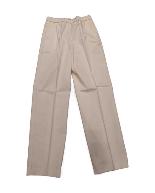 Fabiana Filippi Gray Straight-Leg Casual Pants