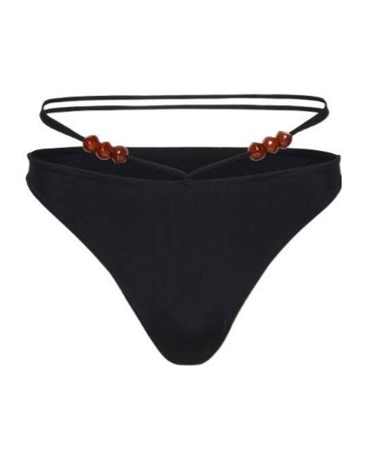 Magda Butrym Black Strappy Swim Briefs