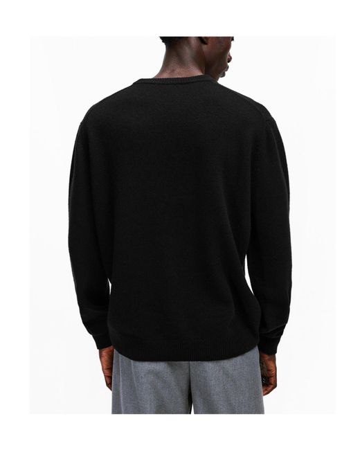 Versace Black Simple Crew Neck Sweater for men
