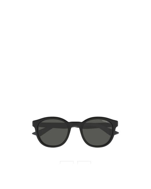Montblanc White Eyewear Round Frame Sunglasses for men
