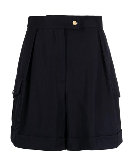 McQueen Blue Turn-Up Cargo Shorts