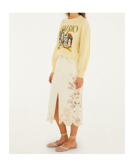 Farm Rio Metallic Bicycle Graphic Sweater