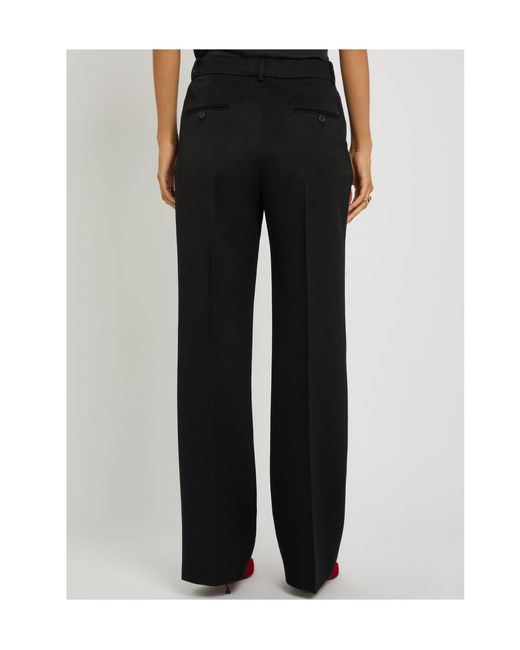 Acne Black Wool Gabardine Trousers