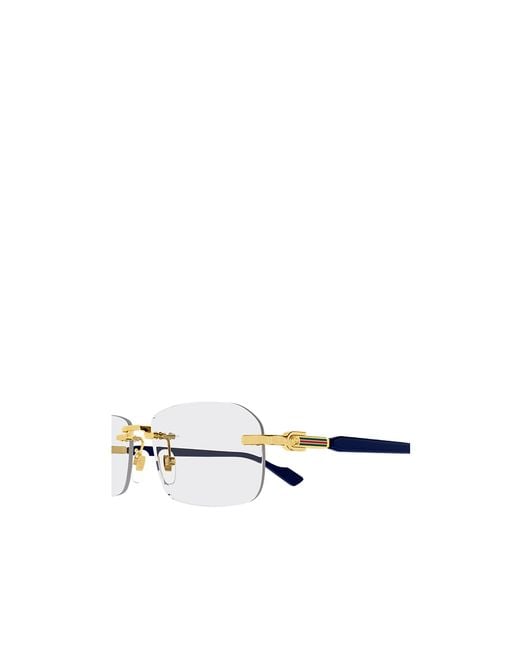 Gucci White Eyewear Rectangle Frame Glasses