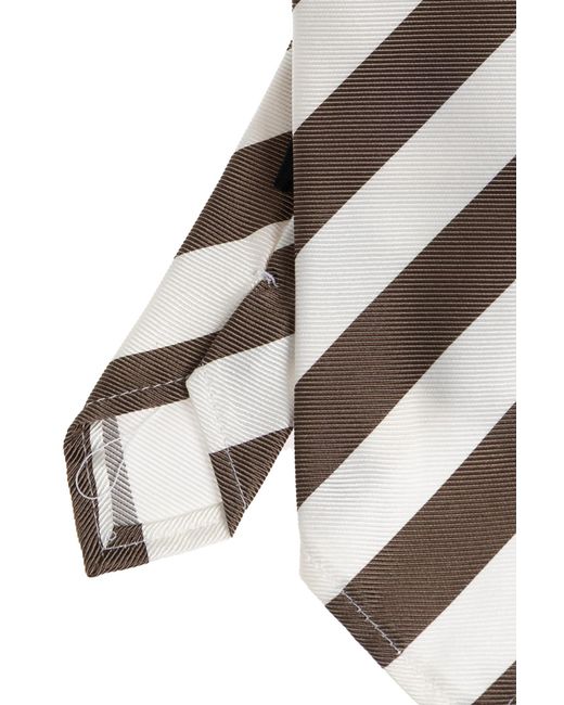 DSquared² White Striped Classic Tie for men