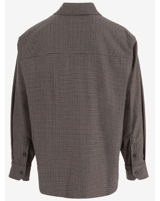 DARKPARK Gray Check Overshirt for men