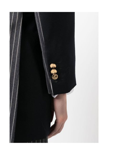 Thom Browne Black Patchwork Button-Up Blazer