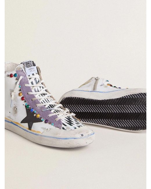Golden Goose Deluxe Brand Multicolor Francy Penstar Lab With Leather Star And Studs for men