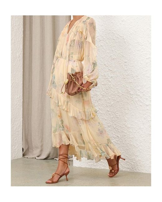 Zimmermann Natural Printed Blouse Top