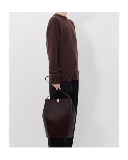 Loulou de Saison Brown Ribbed Crewneck Knitwear