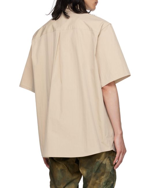 John Elliott White Ss Cloak Button-Up Shirt for men