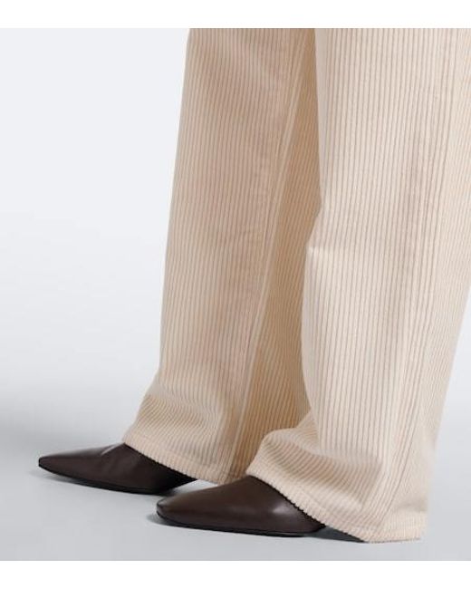 Rohe White Bruun Cotton Corduroy Straight Pants