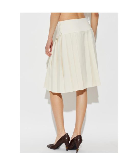 Versace Natural Pleated Skirt