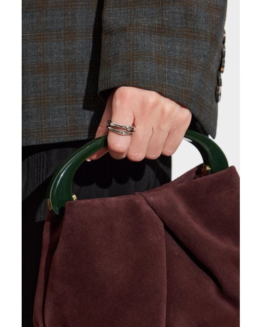 Dries Van Noten White Double-Band Ring