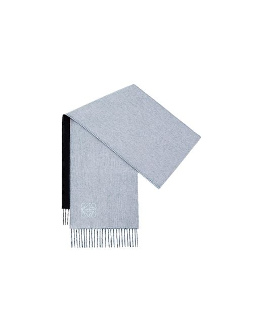 Loewe Blue Anagram Embroidered Scarf