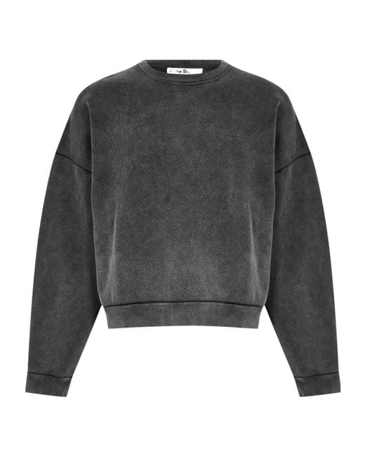 Acne Gray Logo Detail Sweatshirt for men