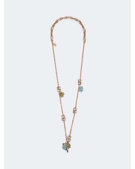 Weekend by Maxmara White Embellished Necklace And Drop Earrings