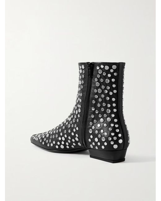 Staud Black Wally Studded Ankle Boots