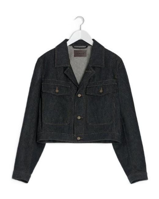Lemaire Black Button-Fastening Patch-Pocket Denim Jacket