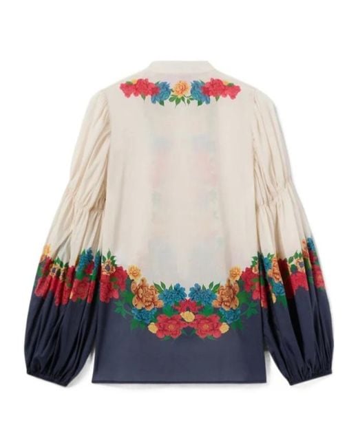 LaDoubleJ White Floral Placée Blouse