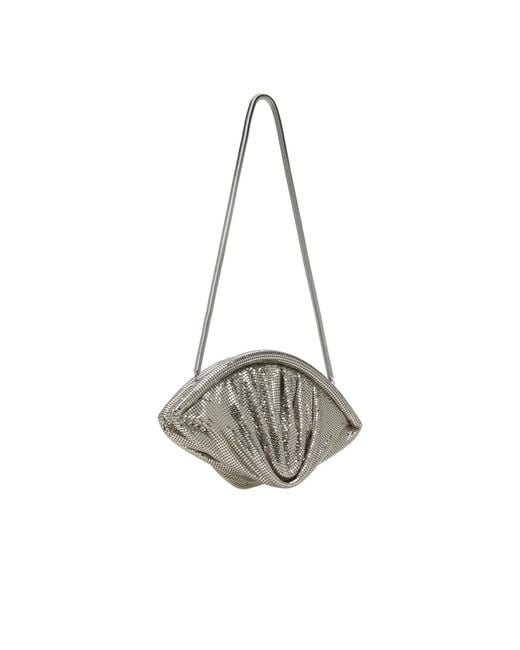 Rabanne White Chain-Linked Clutch Bag