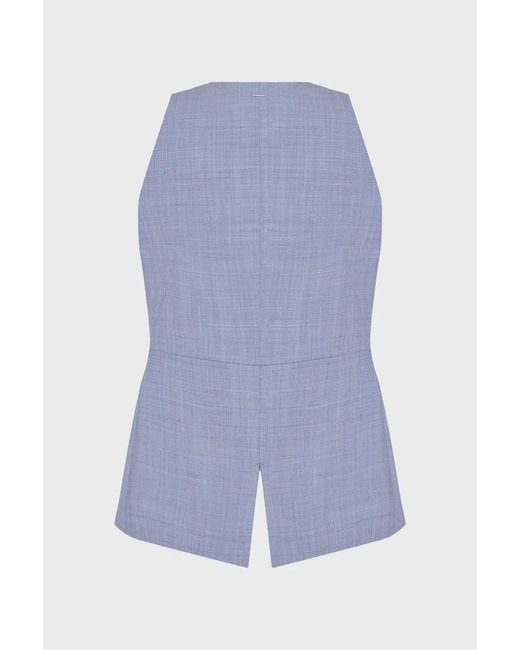 Boss Blue Button-Up Vest