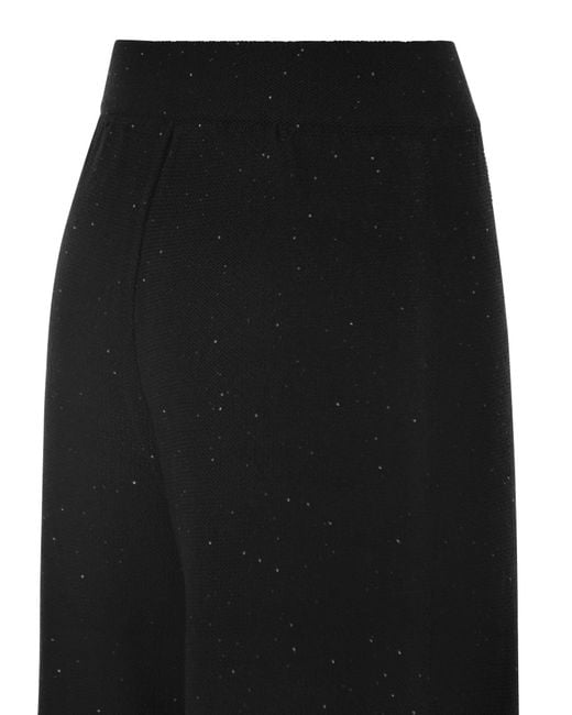 Fabiana Filippi Black Sequin Embellished Trousers
