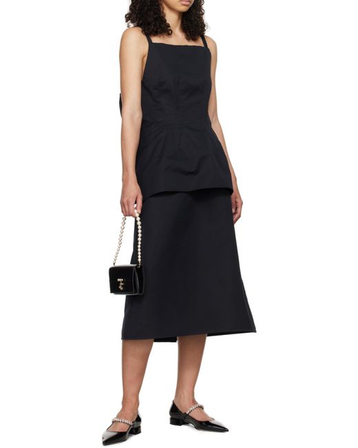Jimmy Choo Black Bing Embellished Flat Shoes