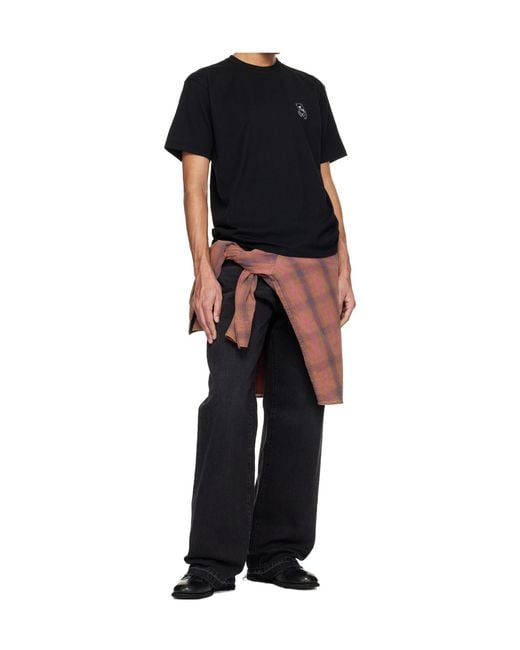 Undercover Black Crew Neck Short-Sleeved T-Shirt for men