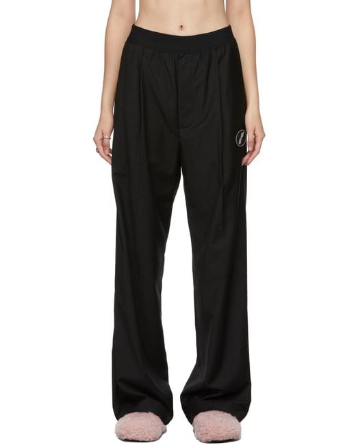 we11done Black Wide-Leg Trousers for men