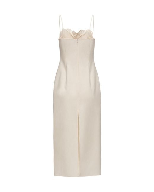 Magda Butrym White Cotton Flower-Detail Midi Beach Dress