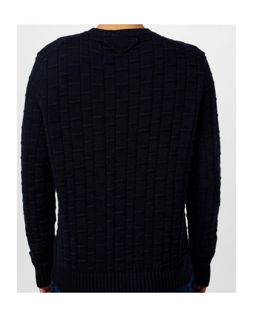 Prada Blue Crewneck Sweater for men