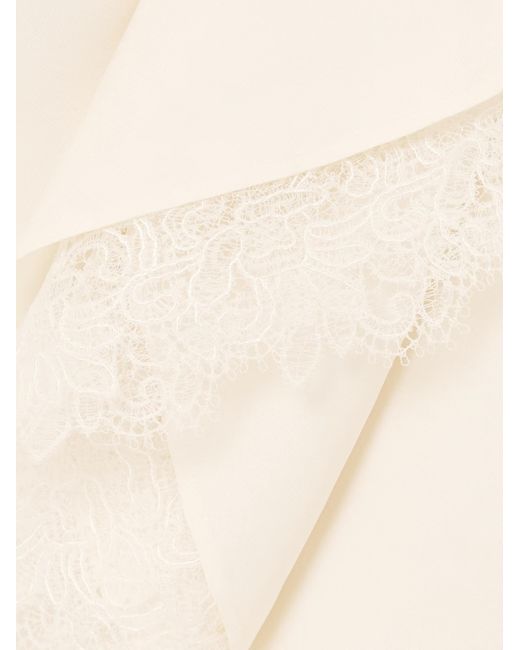 Rohe White Tie-Back Lace-Trimmed Silk Maxi Dress