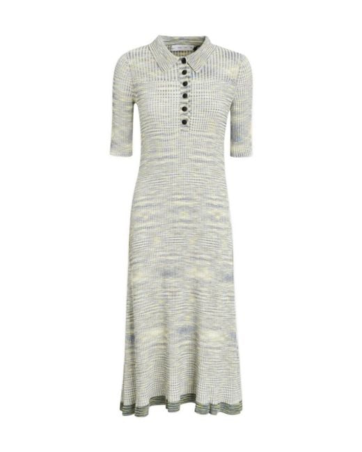 Proenza Schouler Gray Button Dress