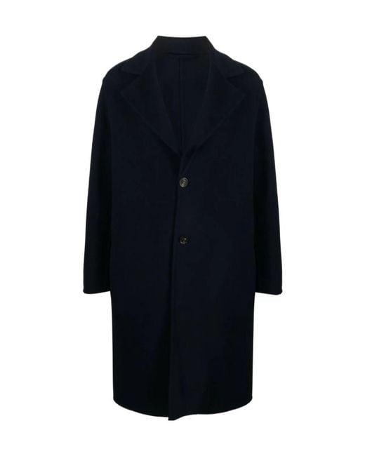 Lardini Blue Long Sleeve Single-Breasted Coat for men