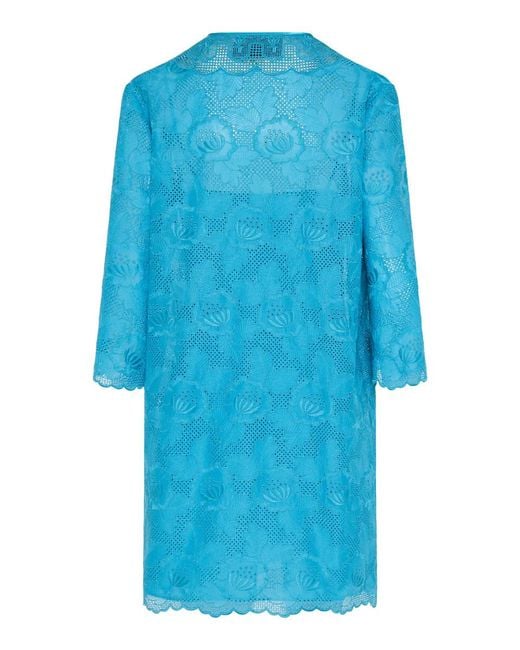 Valentino Blue Broderie Anglaise Ties Mini Dress