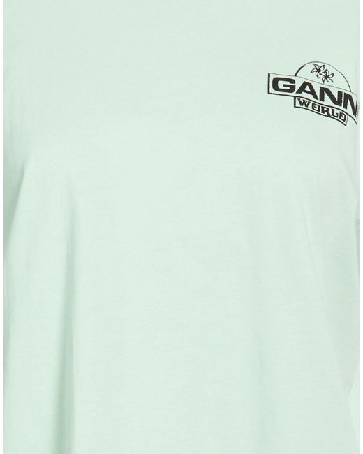Ganni Green Logo-Print T-Shirt