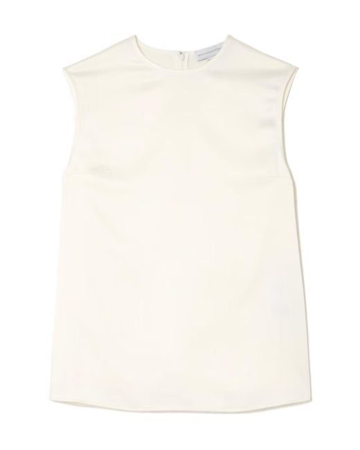 Stella McCartney Natural Satin Sleeveless Vest